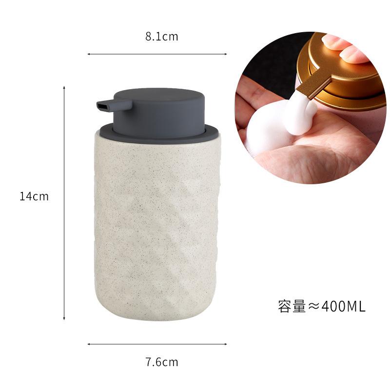 Ceramic press type bath gel bubble bottle hand wash shampoo soap dispenser bathroom accessories household liquid lotion bottle
