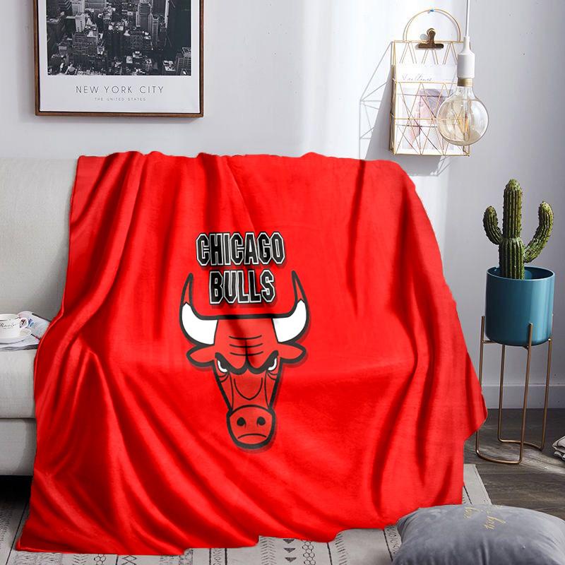 Coperta Logo Chicago Bulls Coperta in Flanella Peluche per Divano Letto Regali per Uomini Donne Coperta da Viaggio Picnic Regali di Natale per Fan