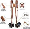 New Cowhide Double Shoulder Strap for SLR Cameras: Photography & Digital Accessories