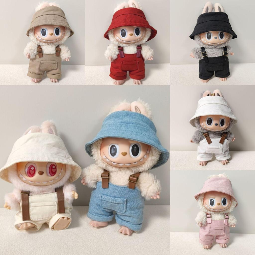 Labubu Doll Outfit Set: Fisherman Hat & Overalls for 1st/2nd Gen Dolls