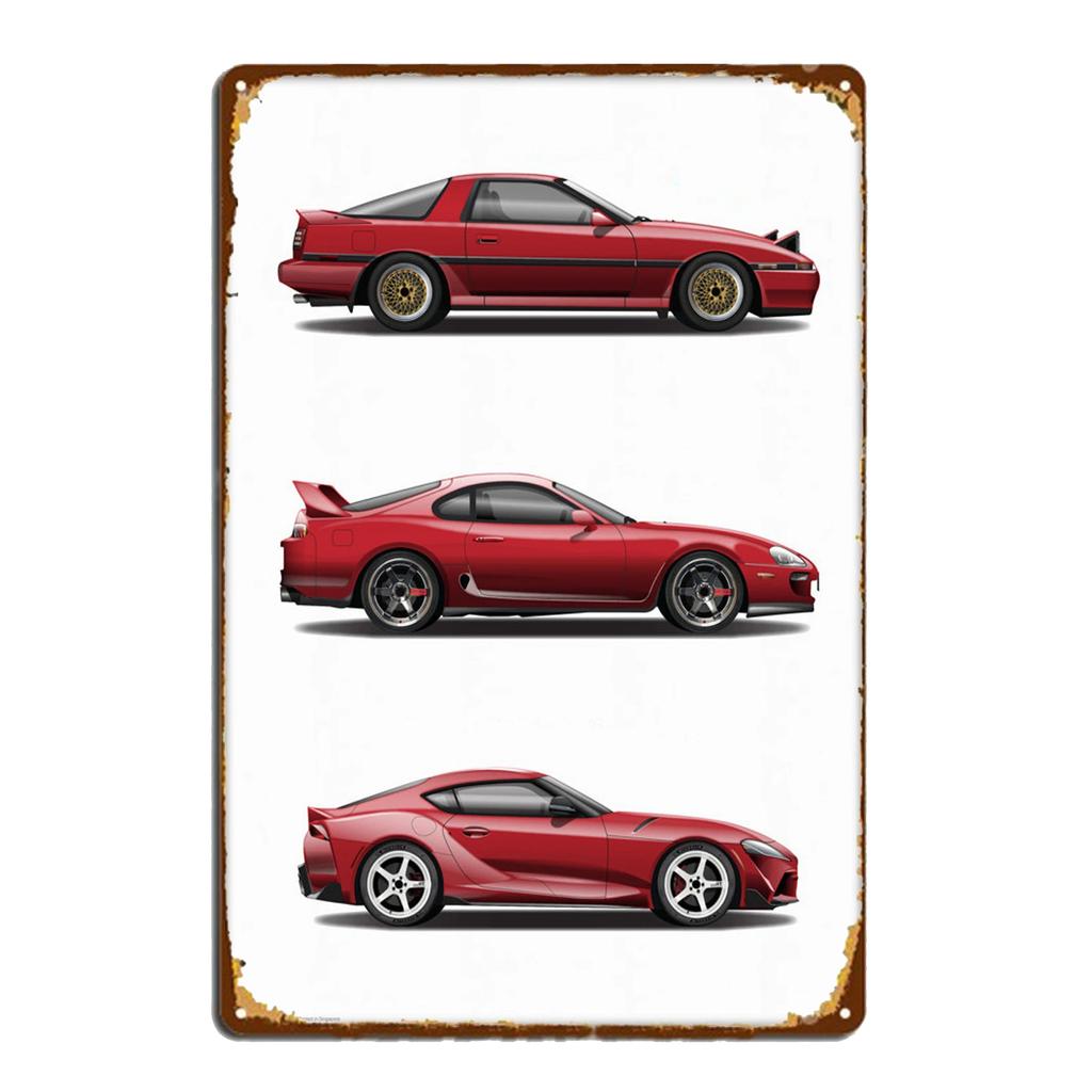 Sportovní vůz AE86 Výkonový parametr Plakát Vintage Plakety Kovová plechová cedule Garáž Bar Dekor Dekor Talíř Umělecký Nástěnný Talíř Pocínované Cedule