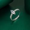 Lindon Classic Copper Alloy Zircon Ring Ladies Jewelry Wedding Promise Party Gift