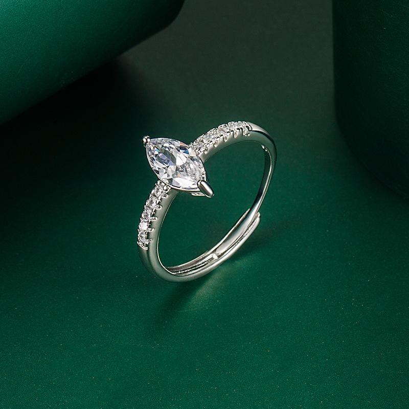 Lindon Classic Copper Alloy Zircon Ring Ladies Jewelry Wedding Promise Party Gift
