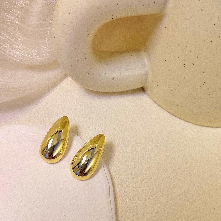 Gold Teardrop Stud Earrings: Unique High-End European and American Design