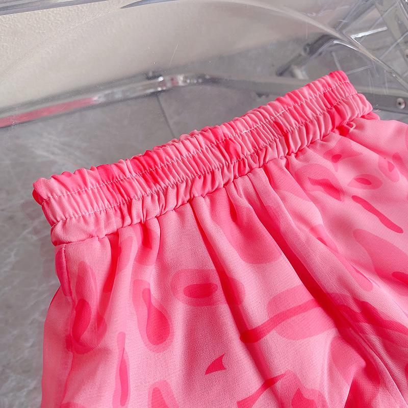 New Baby Girl Leopard Print Sun Protection Set - Long Sleeve Two-Piece