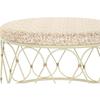 Table d'appoint - Blanc - Métal - 48 x 48 x 30 cm - Design boho