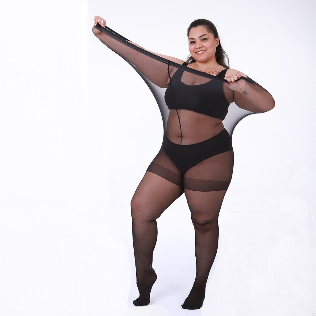 Plus Size Pantyhose Tights 20D Sheer Women Ultra-Thin Stockings Jumbo Big Size 5Xl 6Xl 7Xl 8Xl Medias De Mujer De Talle Grande