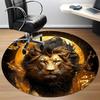 1pc Lion Moon Office Round Area Rug, Indoor Mat Suitable ForOffice, Under Office Chairs Bedroom Living Room Home Decor, Room Deco,  N71