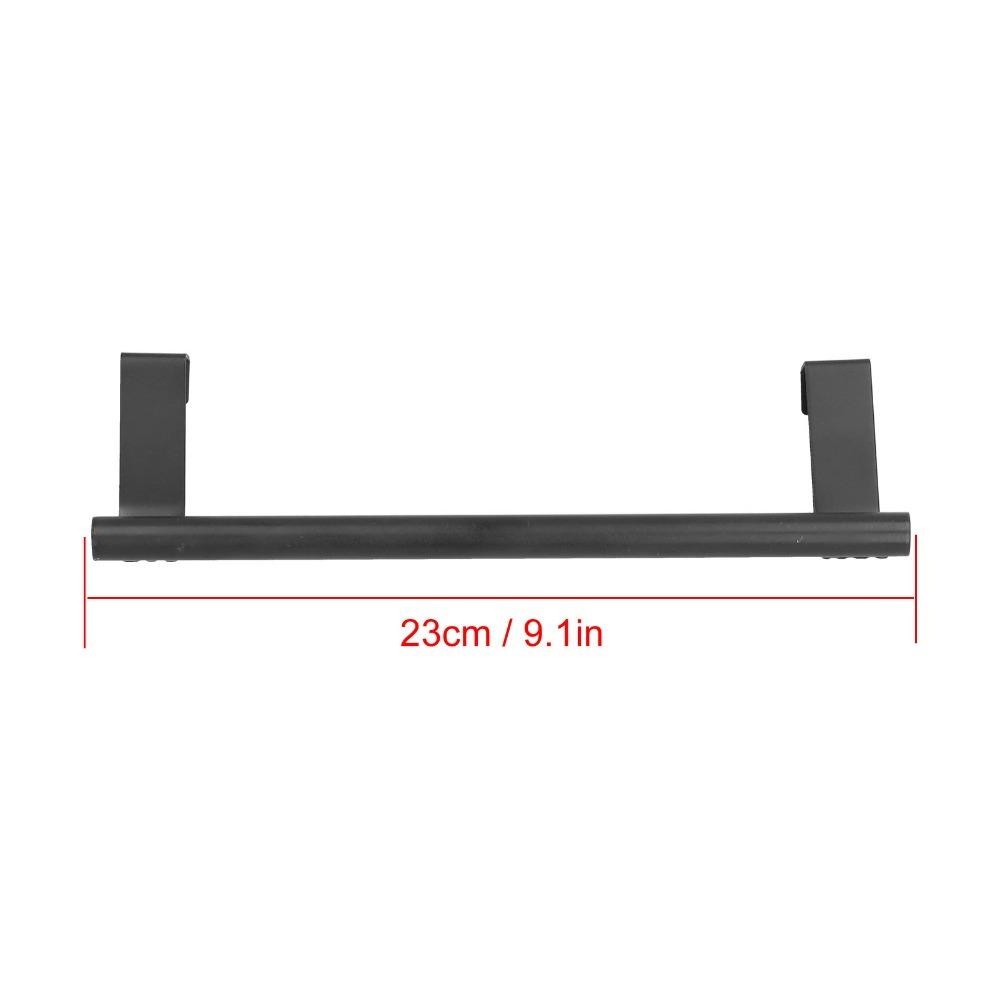 

2 PCS Stainless Steel Towel Bar Black Over Door Towel Rack Home Dorm Hotel Apartment S