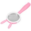 Magnifier Plastic Handle Cartoon Pink Rabbits Handheld HD ABS Comfortable Grip Reading Magnifying Glass