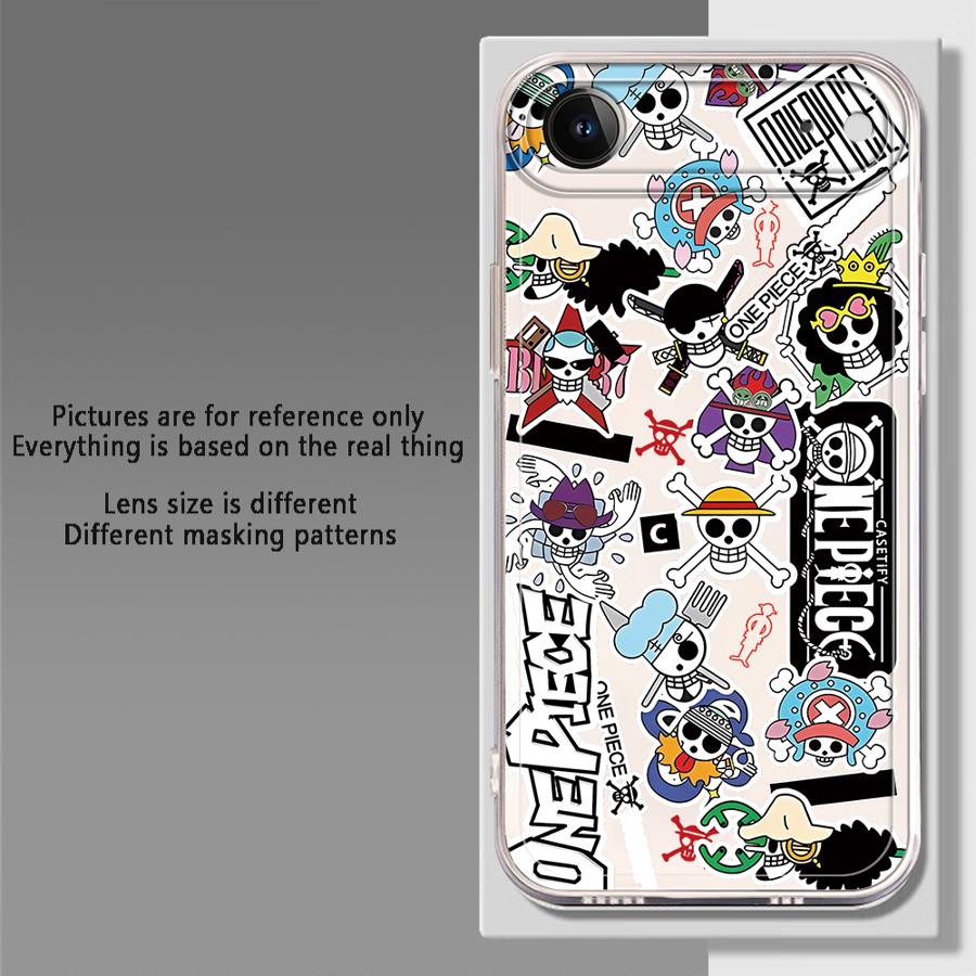 Case for iPhone 17 Pro Max 12 Mini 15 14 Plus 7 8 XR 16 11 13 Pro Air XS Max Soft Phone Cover Cartoon One Piece