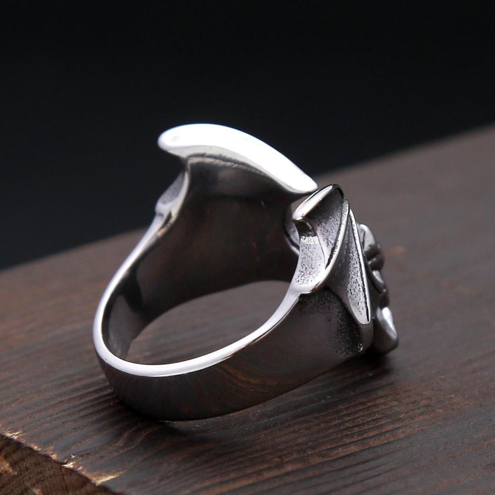 Vintage Simple Bat Ring Stainless Steel Punk Animal Ring For Men Women Biker Unique Amulet Jewelry Gifts Dropshipping