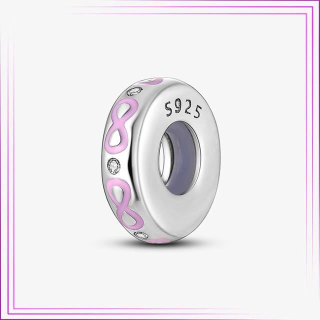 925 Sterling Sølv Hjerte Blomst Luftballong Flamingo Rosa Sjarm Plata De Ley Bil Katt Perle DIY For Originalt Armbånd Smykker