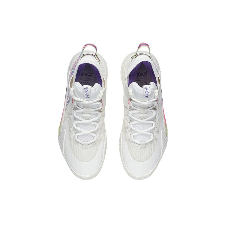Li Ning Reverse 2 Low Tactical Basketball Shoes Men Basketball Shoes Off-White ABFT029-4