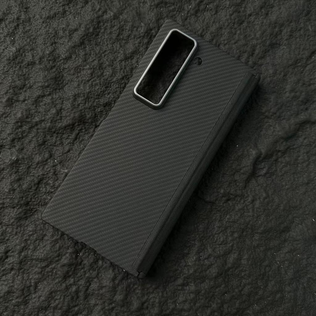 Kevlar Suitable for Samsung W25 Kevlar Mobile Phone Case Magnetic Absorbing W25 Ultra Thin Aramid Fiber Protective Case