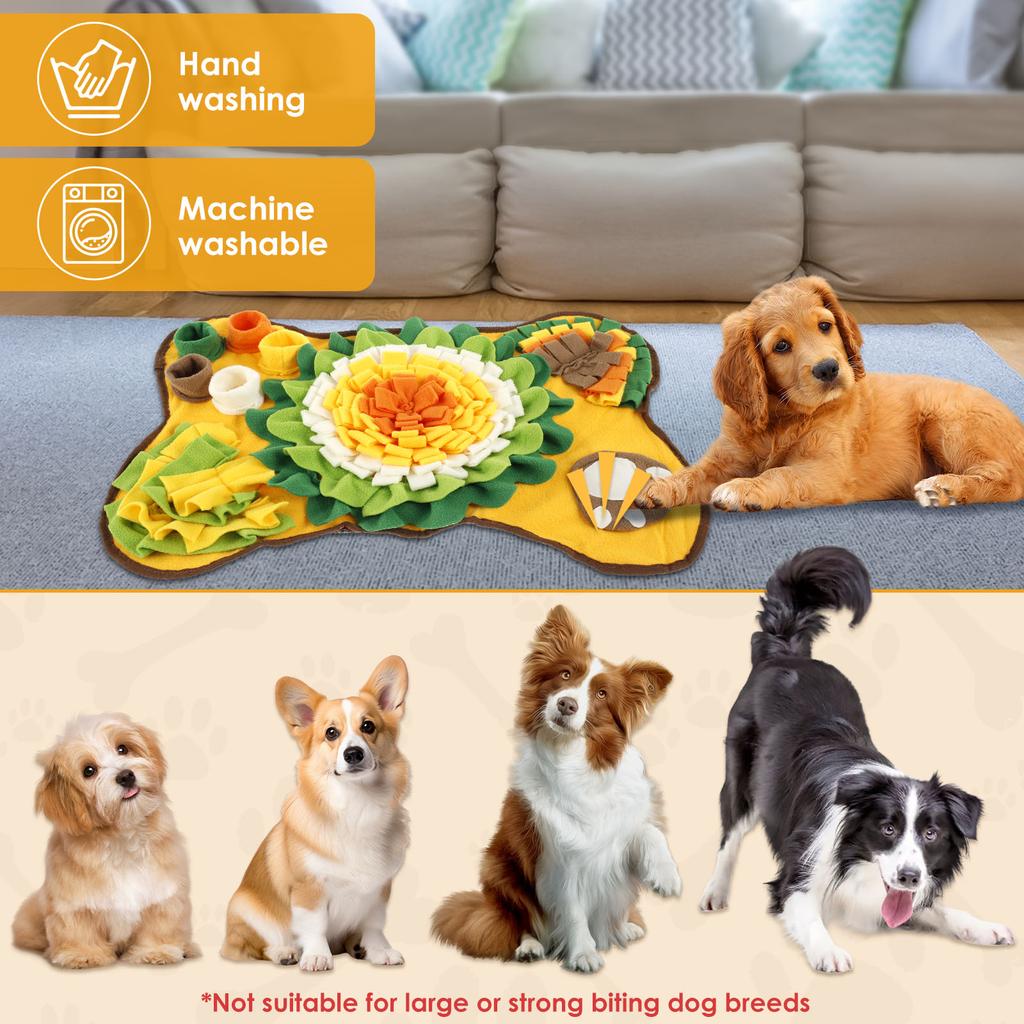 Dog Snuffle Mat Pet Toys Interactive Training Sniff Natural Feeding Mat Squeaker Dog Treat Relieve Pressure Snuffle Toys