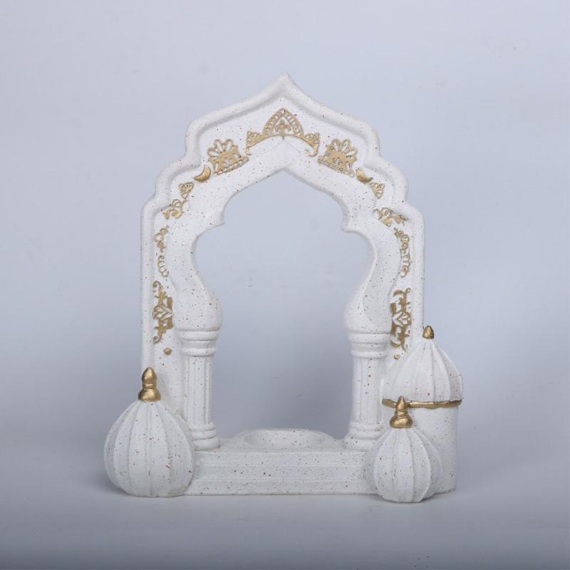 Resin Castles Figurine Ornament Eid Ramadans Festival Tabletop and Shelf Diplay Decors for Interior Decoration Purposes