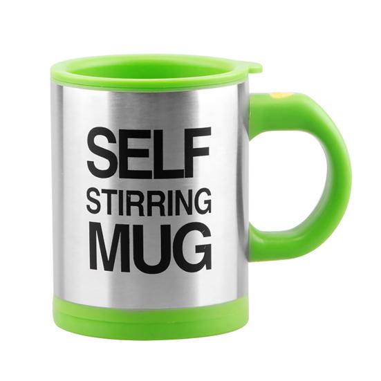 400 ml Kaffeetasse mit Knopf, multifunktional, Edelstahl, automatisches Rühren, Kaffeetasse, Café