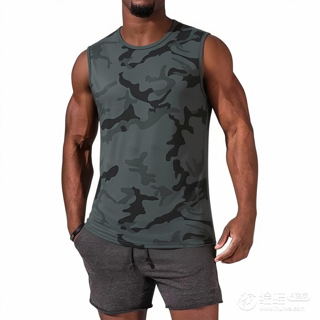 Men's Sleeveless Athletic Tank Top Lightweight Quick Dry Breathable Loose Fit Muscle Running Fitness Gym Workout Camo Print Vest