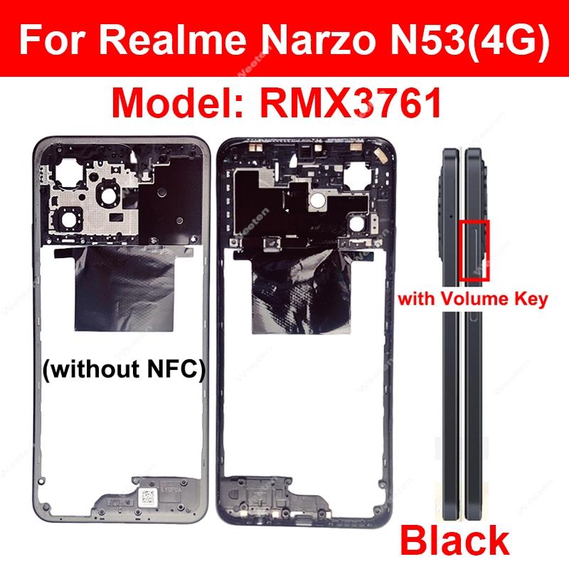 Middle Frame Housing For Realme Narzo N53 N55 N63 4G Middle Housing Holder Middle Frame Housing Cover Replacement