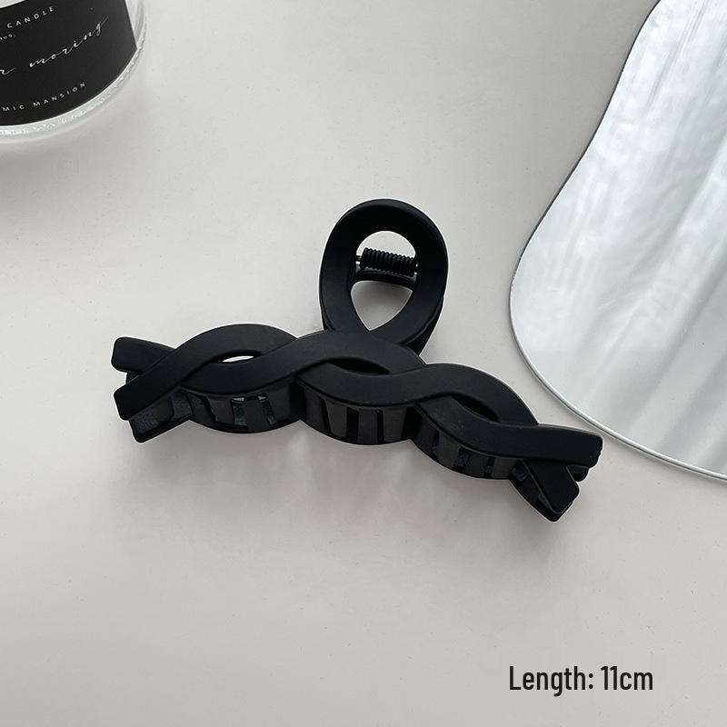 Women's Black Large Shark Claw Hair Clip for Advanced Style