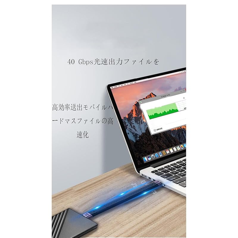 USB-C to Approximately 13cm short cable 40Gbps high speed data transfer PD compatible 100W/5A quick charging & 8K@60Hz video output Type-C toType-C