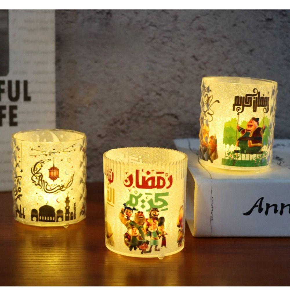 

Festive LED Lantern Wind Lights 5 Colors Eid Mubarak Lamp N Kareem Ornaments 3
