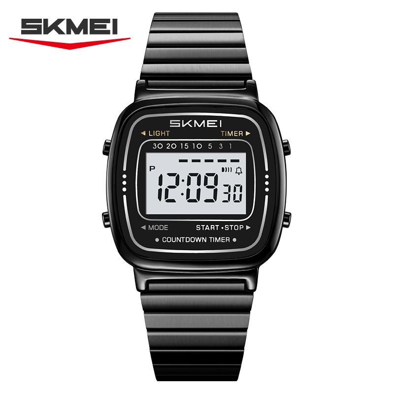 SKMEI 2623 New Sport Men Women Waterproof Steel Strip Electronic Chronograph Watch Luxury Electronic Digital Watch reloj hombre