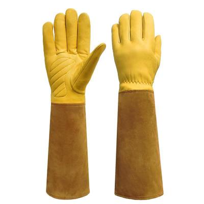 Gants de jardinage et d'apiculture anti-épines en cuir de vachette - Longs, durables et protecteurs