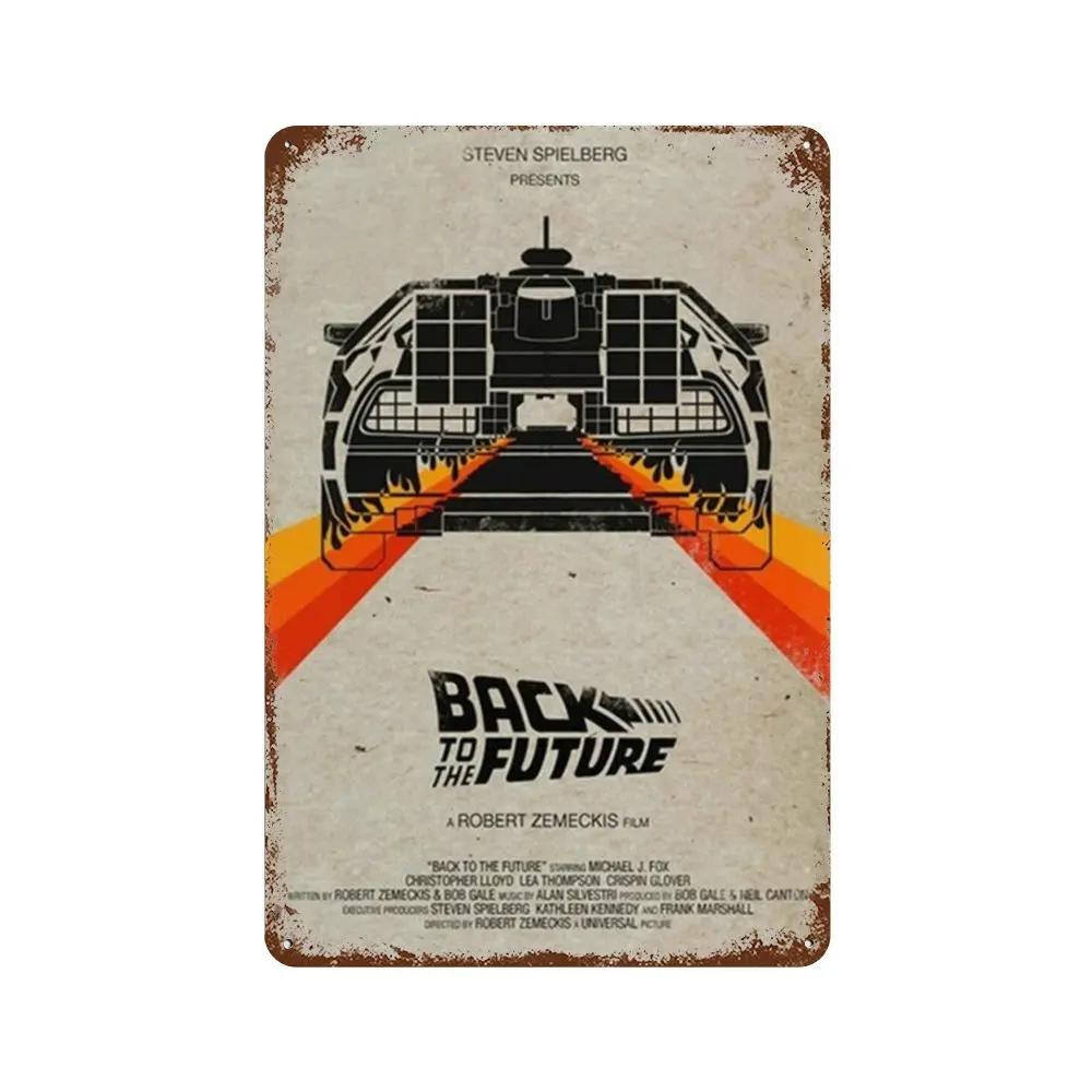 Zurück in die Zukunft Alte Filme Retro Metallschilder Posterwände Bars Clubs Männerhöhlen Garagen Cafés Kunst Wanddekorationen