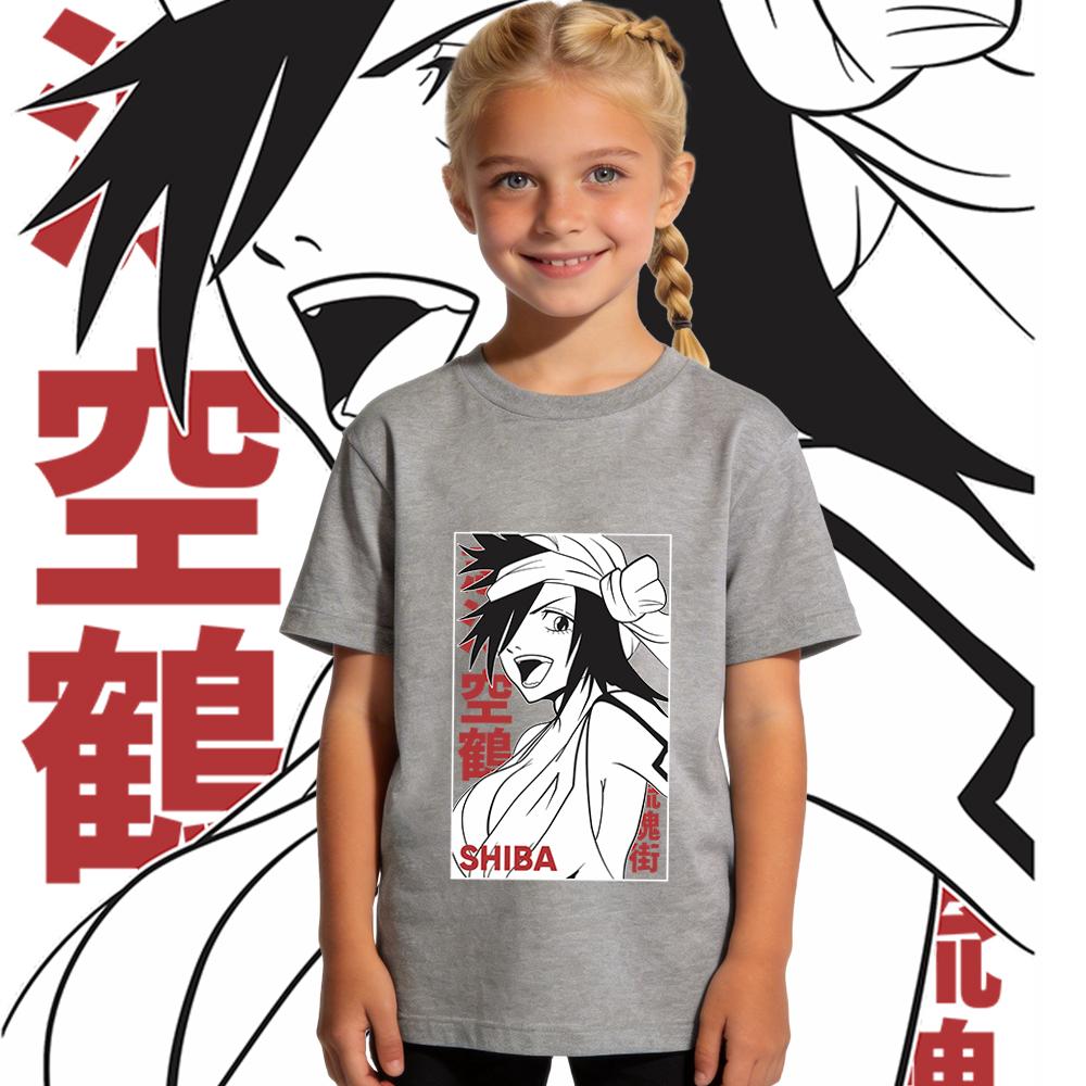 Bleach Kukaku Anime Print Boys Girls Cotton T Shirt Kids Casual Short Sleeve Summer Top Soft Breathable