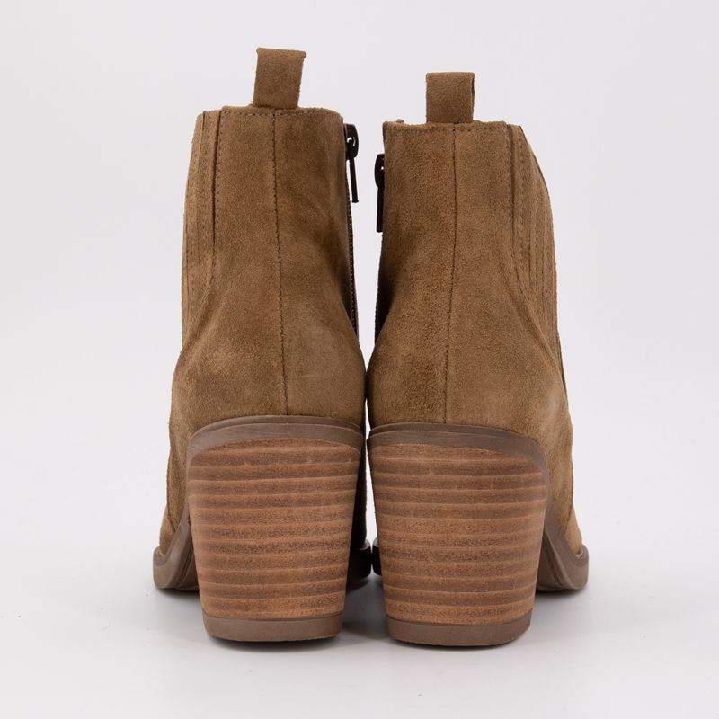 Botine camel din piele cu toc, culoare uni, Femei PATRICIA MILLER