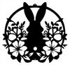 J22 Openwork Window Hanger EASTER Bunny SPRING Holiday Decoration Black