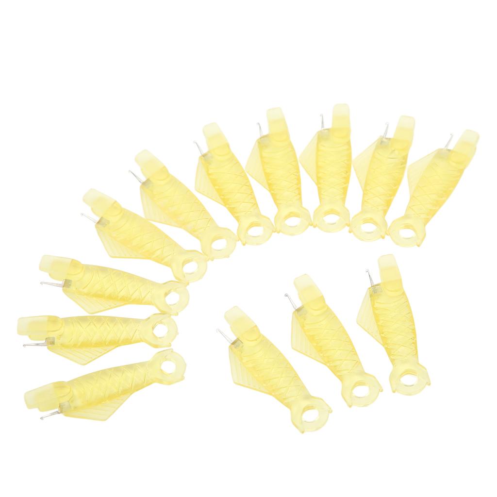 100 PCS Fish Needle Threaders Large Yellow Mini Small Fish Sewing Machine Automatic Needle Threader