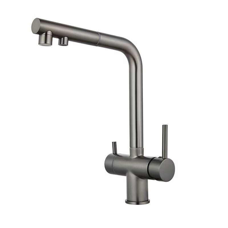 TLXT 3-in-1 Kitchen Faucet with Pull-Out Spout & Purified Water