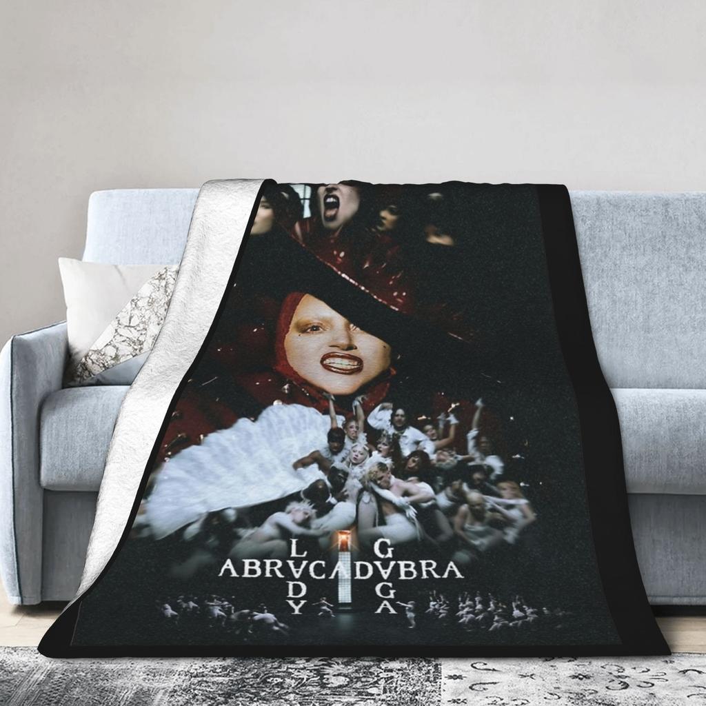Lady Gaga Abracadabra Mayhem Coperte Flanella Primavera Autunno Coperte Calde Multifunzione per Divano Camera da Letto Copriletti