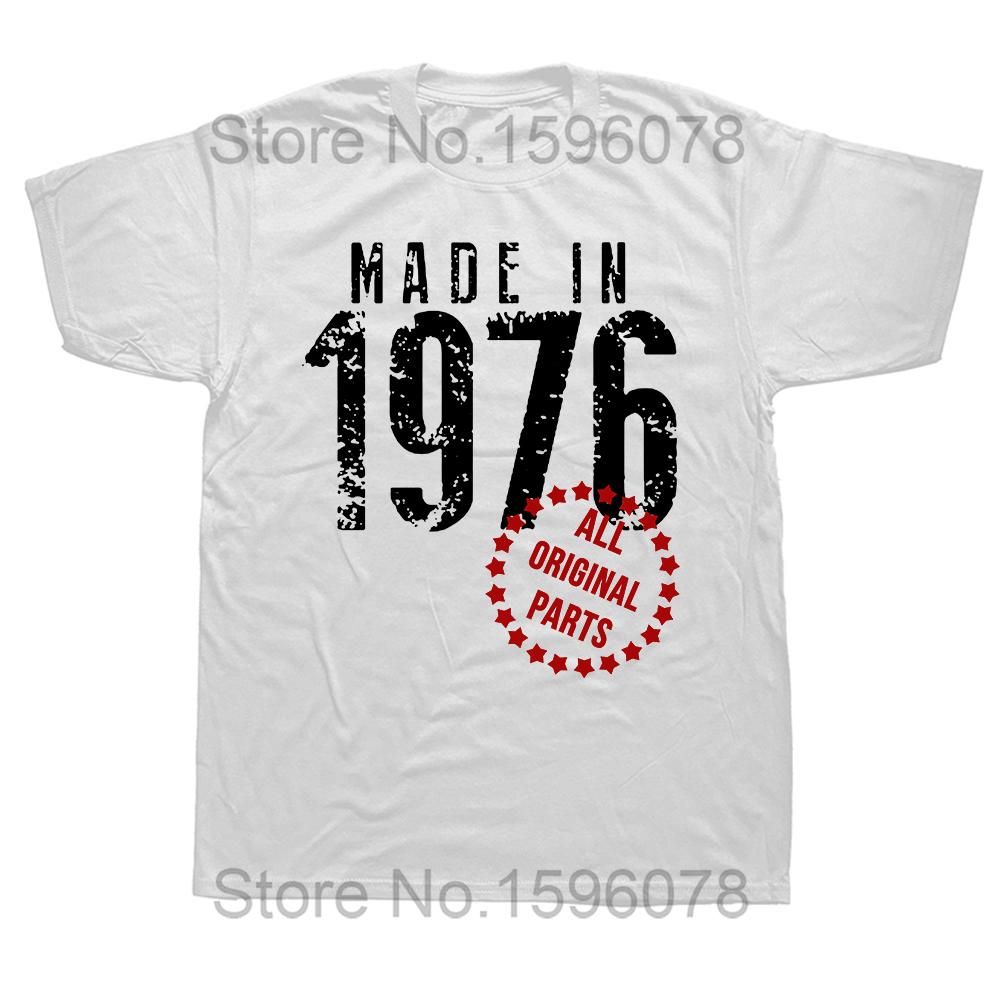 Vtipná 48. Klasická 1976 Originální trička Letní Grafická Bavlněná Streetwear Krátký Rukáv Narozeninové Dárky Tričko Pánské Oblečení