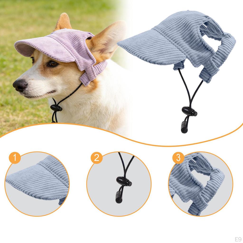 Dog Baseball Adjustable Fashion Corduroy Comfortable Puppy Sunbonnet Sun Protection Hat for