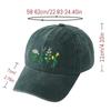 Floral Embroidered Polyester Baseball Cap - Adjustable Sun Protection Casual Hat