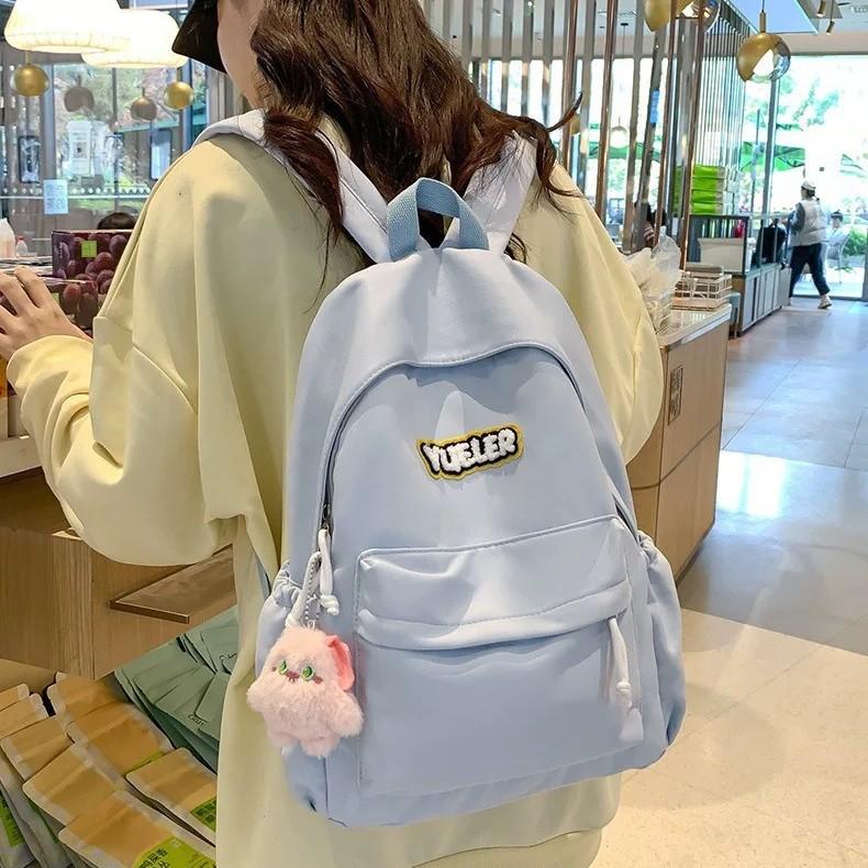 Girls' College Style Backpack for Junior High School Students New Style Versatile High School Students Simple and Niche Backpack