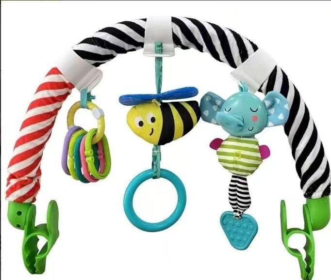 Infant Stroller Attachment With Sound And Visual Stimulation For Baby Engagement