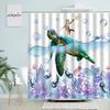 Creative Diving Dog Shower Curtain Starfish Coral Water Grass Fish Sea Turtle Bath Curtains Marine Animals Bathroom Decor Sets