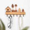 User Friendly Wood Key Hanger Damage Release Wall Hook Organizers Key Hangers For Entryway Living Room Storage