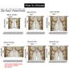 2Pcs Elegant Golden Flower Pattern Curtain For Home Decor Royal Style Curtains For Bedroom Office Kitchen Living Room