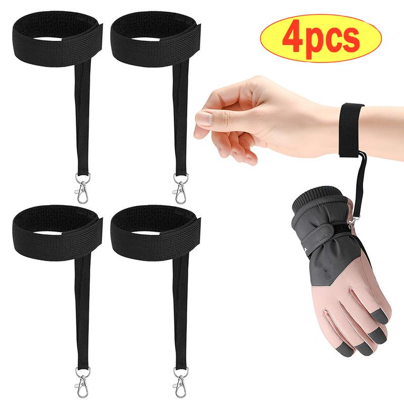 Elastische Handgelenkschlaufen für Skihandschuhe Verstellbare Skihandschuh-Leine für Damen und Herren Sport Skihandschuh Anti-Verlust-Riemen