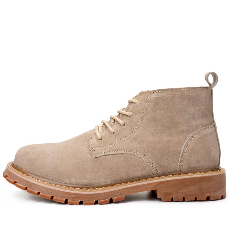 

Зимние мужские ботинки из коровьей замши, винтажные рабочие ботинки, модные повседневные ботинки ручной работы на шнуровке, качественные повседневные ботинки в британском стиле 46 хаки