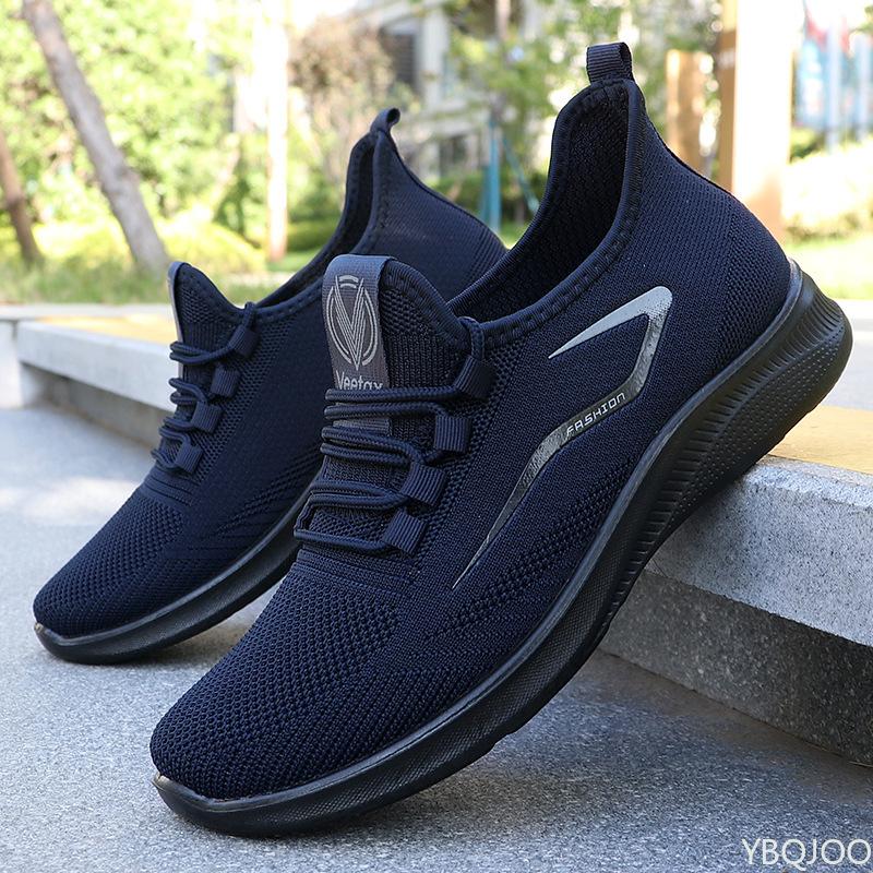 Fashion Men's Casual Breathable Mesh Sports Shoes Anti Slip Men's Summer Simple Comfortable Not Tiring Feet Ultra Light Sports Shoes