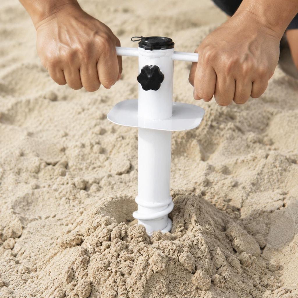 Ground Anchor Heavy Duty Beach Umbrella with Cross Handle