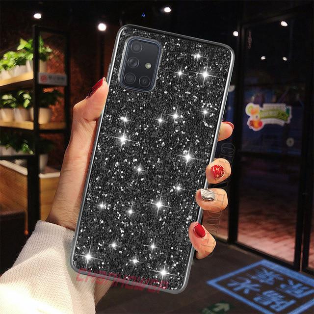

Чехол с блестками и блестками для Samsung Galaxy S20 Ultra S10 S9 S8 A51 A71 A41 A81 A91 A50 A70 A30 A40 A20 A10 A30S A6 A7 A8 Note 20 10 Plus, мягкий чехол Samsung A91 чёрный