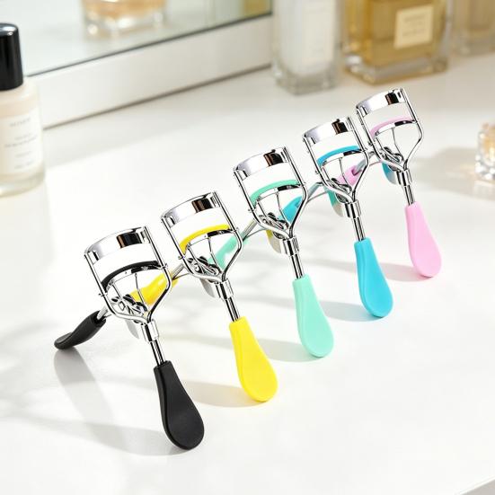 Mini Eyelash Curler with Non-slip Handle Women Precision Eye Lash Curler Natural Long Lasting Professional Beginner Lashes Curling Tools
